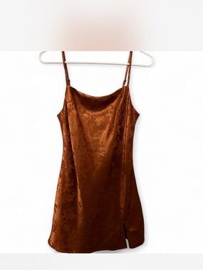 Princess Polly Burnt Orange Satin Slip Dress